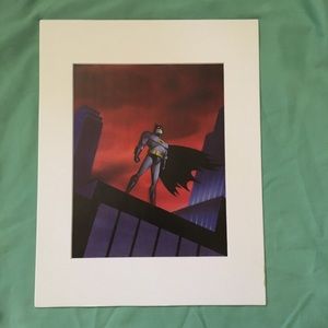 Batman art matted Gotham skyline DC Comics